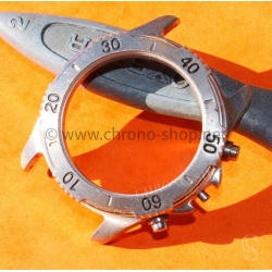 Tissot Genuine preowned Ssteel brushed watch part midcase Chronograph 40mm turning bezel mens size with pushers