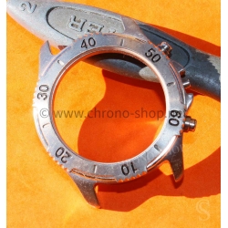 Tissot Genuine preowned Ssteel brushed watch part midcase Chronograph 40mm turning bezel mens size with pushers