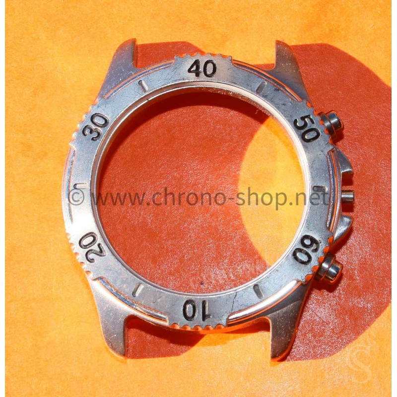 Tissot Carrure boitier Acier brossé lunette graduée tournante montres Chronographe 40mm