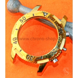 Tissot Carrure boitier plaqué or jaune bipolie lunette graduée tournante montres Chronographe 39mm