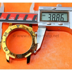 Tissot Genuine Yellow gold plated polished midcase Chronograph 39mm turning bezel mens size with pushers