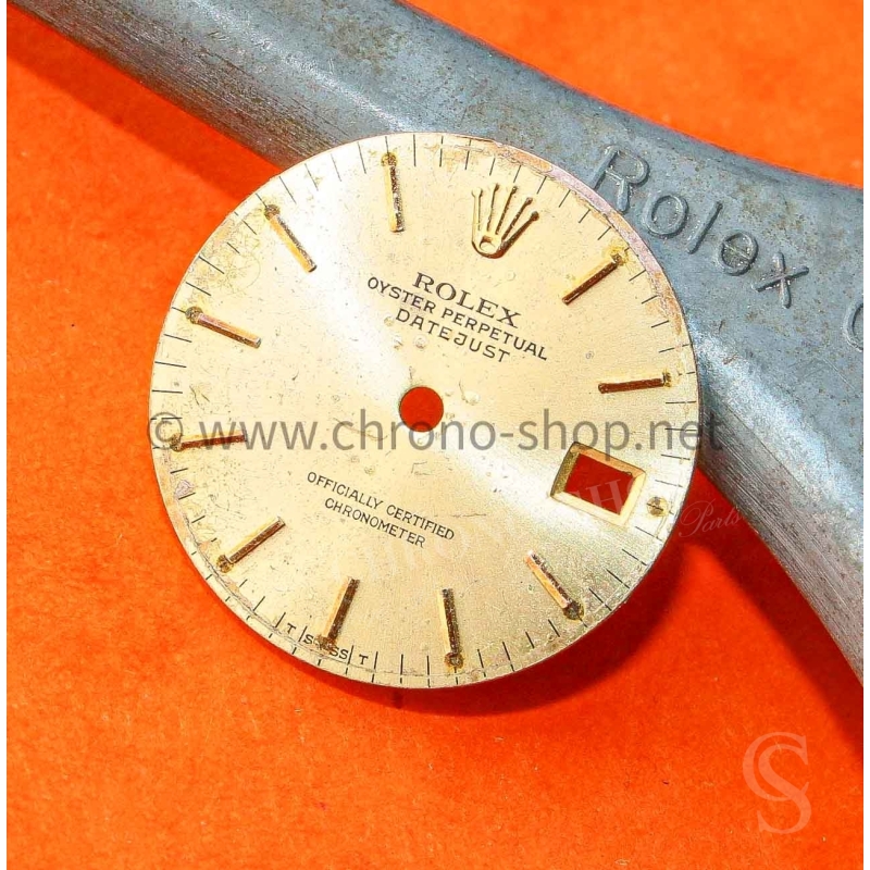 ROLEX AUTHENTIQUE CADRAN 20mm MONTRES DATEJUST LADY COULEUR CHAMPAGNE A RESTAURER