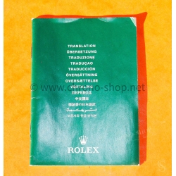 ROLEX LIVRET TRANSLATION MODERNE MONTRES ROLEX OYSTER SUB, MILGAUSS, DAYTONA, EXPLORER ANNÉES 2000 ref 565.01