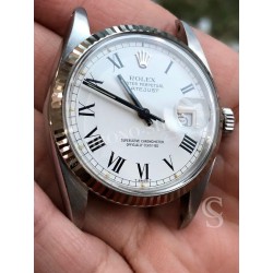 Rolex Datejust Rare Black Handset Luminova Genuine 16013,16014,16018 Buckley Dial Romans dial Cal 3035