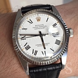 Rolex Datejust Rare Black Handset Luminova Genuine 16013,16014,16018 Buckley Dial Romans dial Cal 3035