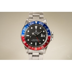 Rolex GMT-Master 1675 Original mat Black Luminova watch Service Dial GMT 1675 Cal auto.1575,1565