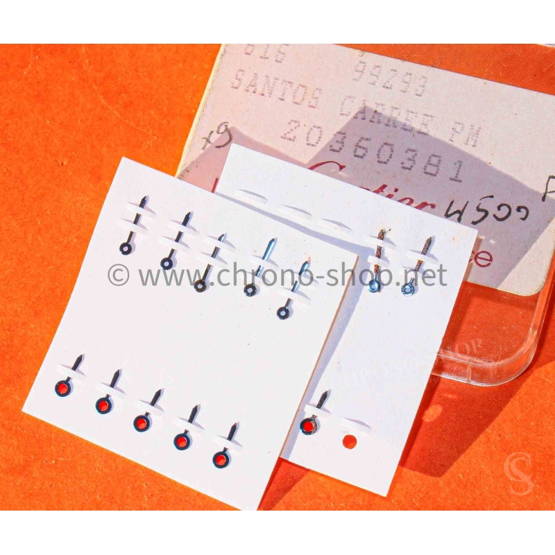 Cartier Vintage Santos Carré Lot Blue hands minuts hours Genuine New Cartier Hand Set Parts 20360381 PM