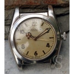 Rolex Genuine Universo zinc‑sulfide Mercedes hours hand blue 9.5mm length Rolex Bubble Back 40's ref 2940, 3065