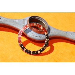 Rolex 6542 Rare 50's authentique Lunette complète Montres vintages GMT MASTER 6542 bakelite rouge et bleu