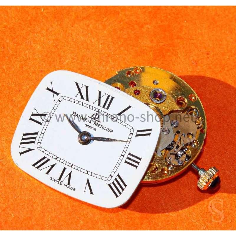 Baume & Mercier Genève Rare Watch dial white porcelain romans with BM775 caliber,handset