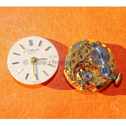 Genuine vintage L.U Chopard Genève Silvered watch part dial, hands, mechanical caliber