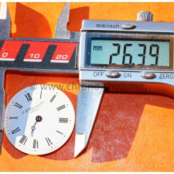 L.U CHOPARD Cie Genève Porcelain white Romans numerals watch part dial, hands, mechanical caliber 17 jewels