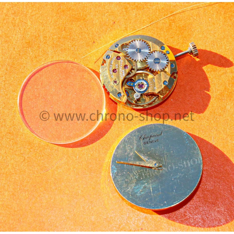 Chopard Genève vintage cadran 20mm or jaune 750 aiguilles,verre,calibre Chopard mécanique manuel 17 rubis