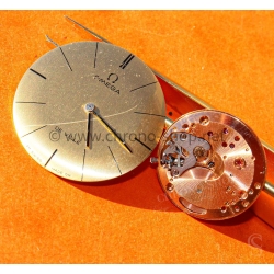 Omega De Ville 24 mm dial in solid 18K 750 yellow gold with hands, Omega 620 Mechanical caliber
