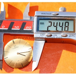 Omega De Ville 24 mm dial in solid 18K 750 yellow gold with hands, Omega 620 Mechanical caliber