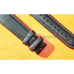 Original Hanhart alcantara Leather strap PIONEER MonoControl, TwinControl Calf strap black 21 mm Steve McQueen Hanhart 417 ES 4