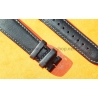 Original Hanhart alcantara Leather strap PIONEER MonoControl, TwinControl Calf strap black 21 mm Steve McQueen Hanhart 417 ES 4