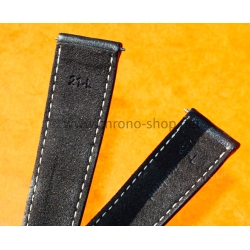 Hanhart PIONEER MonoControl, TwinControl Bracelet en cuir de veau noir 21mm Hanhart Steve Mcqueen 417ES 42mm