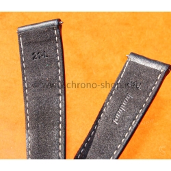 Original Hanhart alcantara Leather strap PIONEER MonoControl, TwinControl Calf strap black 21 mm Steve McQueen Hanhart 417 ES 4