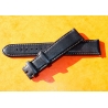 Original Hanhart alcantara Leather strap PIONEER MonoControl, TwinControl Calf strap black 21 mm Steve McQueen Hanhart 417 ES 4