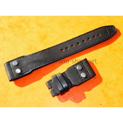 IWC Bracelet Rivets 22mm Cuir Veau Couleur noir montres hommes Big Pilot 5002,5004,5009,Timezoner,Perpetual Calendar