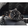 IWC Craftmanship Rivets Black leather calf Big Pilot watches 5002,5004,5009, Timezoner,Perpetual Calendar Watch Strap