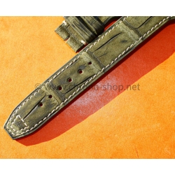 IWC Bracelet Rivets 22mm Cuir Alligator kaki montres hommes Big Pilot 5002,5004,5009 style IW500407 Zegg & Cerlati