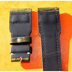 IWC Bracelet Rivets 22mm Cuir Alligator kaki montres hommes Big Pilot 5002,5004,5009 style IW500407 Zegg & Cerlati