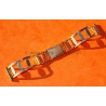 Original 70s vintage Extensible Gold plated Bracelet 20mm Rally Perforated Racing Sport Straight ends