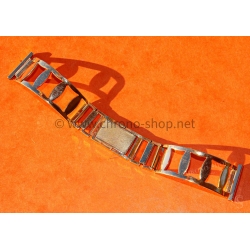 Original 70s vintage Extensible Gold plated Bracelet 20mm Rally Perforated Racing Sport Straight ends
