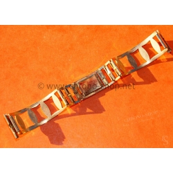 Original 70s vintage Extensible Gold plated Bracelet 20mm Rally Perforated Racing Sport Straight ends