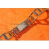 Original 70s vintage Extensible Gold plated Bracelet 20mm Rally Perforated Racing Sport Straight ends