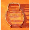 Original 70s vintage Extensible Gold plated Bracelet 20mm Rally Perforated Racing Sport Straight ends
