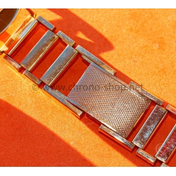 Original 70s vintage Extensible Gold plated Bracelet 20mm Rally Perforated Racing Sport Straight ends