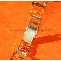 Original 70s vintage Extensible Gold plated Bracelet 20mm Rally Perforated Racing Sport Straight ends