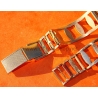 Original 70s vintage Extensible Gold plated Bracelet 20mm Rally Perforated Racing Sport Straight ends