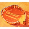 Original 70s vintage Extensible Gold plated Bracelet 20mm Rally Perforated Racing Sport Straight ends