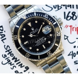 ROLEX VINTAGE CADRAN 168000 NEUF DE STOCK INDEX CREME MONTRES SUBMARINER DATE 16800,168000,16610 TRITIUM cal auto 3035,3135