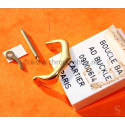 Cartier Santos 18K Gold Tang Buckle 18/14mm Ref 09000614 Tank Galbée Tortue