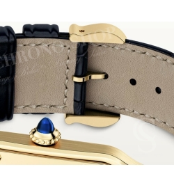Cartier Santos Tank Galbée Tortue Boucle Or 18K Ref 09000614 Cuir
