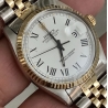 ROLEX Datejust Buckley Vintage Cadran Blanc Romains montres 16013/16018 Cal 3035/3135