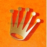 ROLEX RARE ACCESSOIRE MINI LOGO COURONNE OR LAITON PETIT PRESENTOIR 43 x 22mm