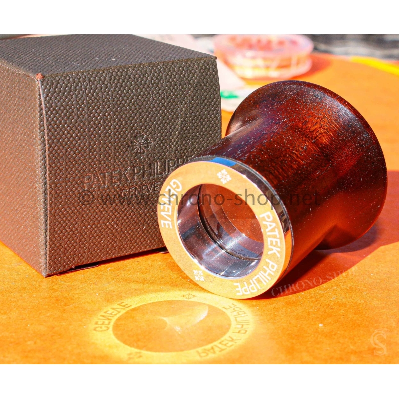 Patek Philippe Rare loupe Maple wood unused green wooden novelty eyeglasses lens magnifying glass Box