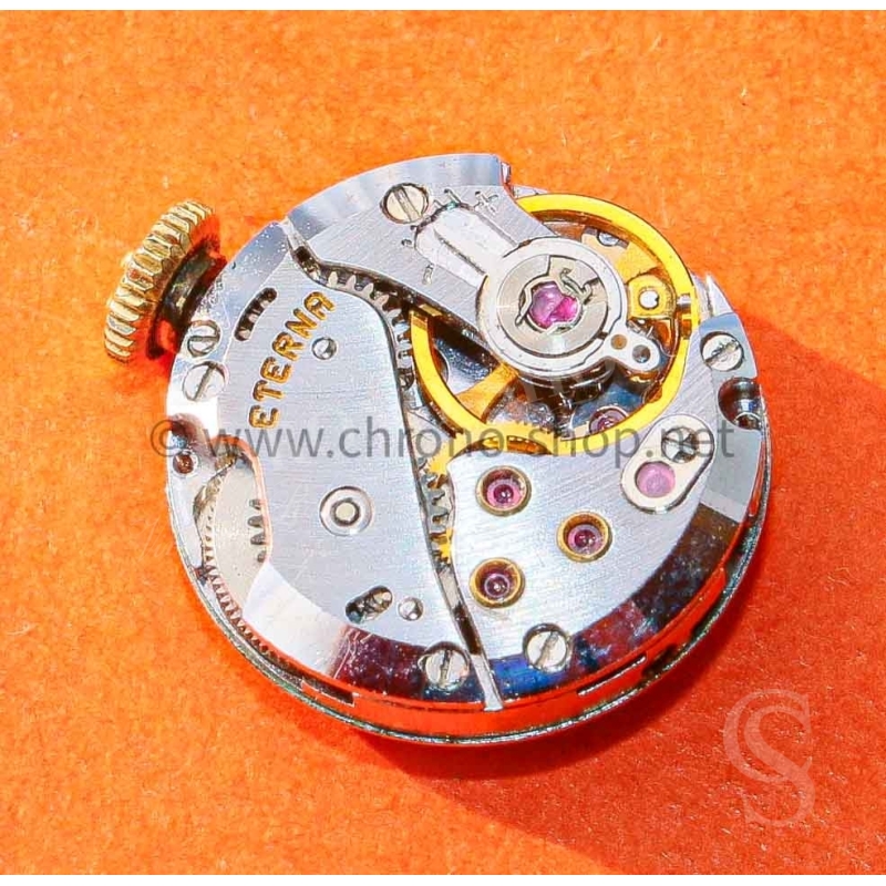 ETERNA vintage cadran et aiguilles remontoir or jaune montres dames calibre Eterna mécanique manuel 1417