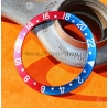 ROLEX RED BACK VINTAGE 70'S PATINATED BEZEL INSERT FADED PEPSI RED BLUE GMT MASTER 1675,16750 WATCH INLAY PART