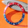 ROLEX RED BACK VINTAGE 70'S PATINATED BEZEL INSERT FADED PEPSI RED BLUE GMT MASTER 1675,16750 WATCH INLAY PART
