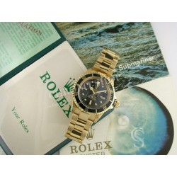 Rolex 1680/8 Submariner Date Yellow Gold ref 1680-8 Cal 1570 Yellow gold Watch Luminova seconds hand