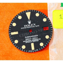Rolex 1680 Cadran Mark III original montres vintage Submariner Date 1680 Mk 3 tritium patine crème calibre 1570