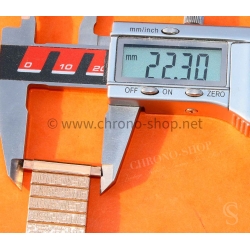 Gay Frères Vintage 60s Bracelet Rally extensible en plaqué or rose 22-17mm montres vintage