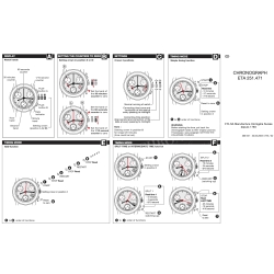 Mouvement ETA 251 471 Swiss Made 251.471 fonctions chronographe calibre quartz montres